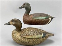 Mike Valley Pair of Blue-Winged Teal Duck Decoys