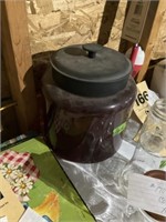 Amber tin lid big jar