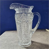 Pressed glass pitcher