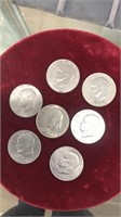 Dwight D Eisenhower (7) Silver Dollars