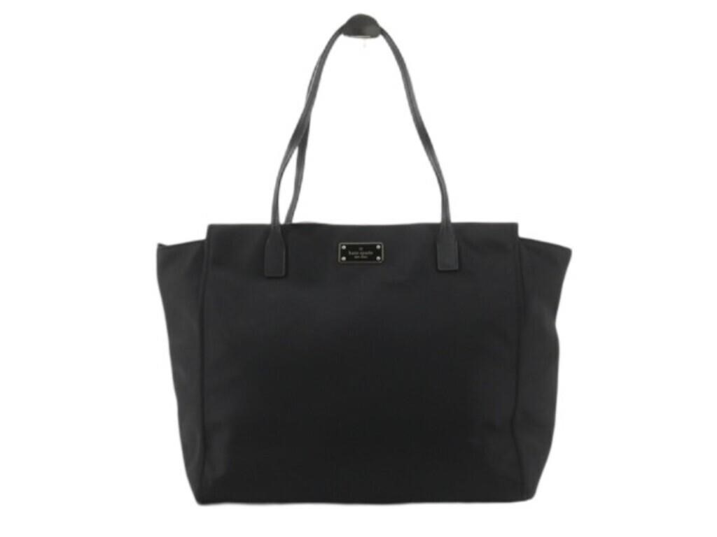 Kate Spade Black Canvas Tote Bag