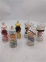 Vintage Baby Bottles w/Baby Bitsy Dolls