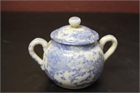 Antique Japanese Blue and White Sugar Container