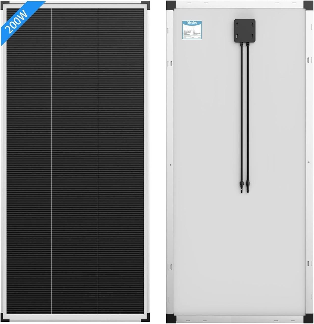 200W Solar Panel  High Efficiency Black PV