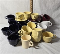 Fiestaware Saucers, Tea Cups & Coffee Mug