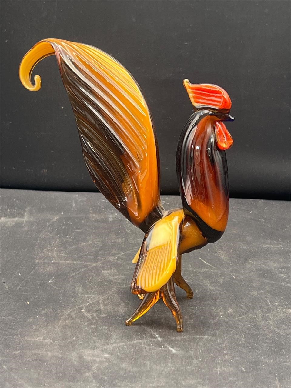 Murano style art glass blown rooster