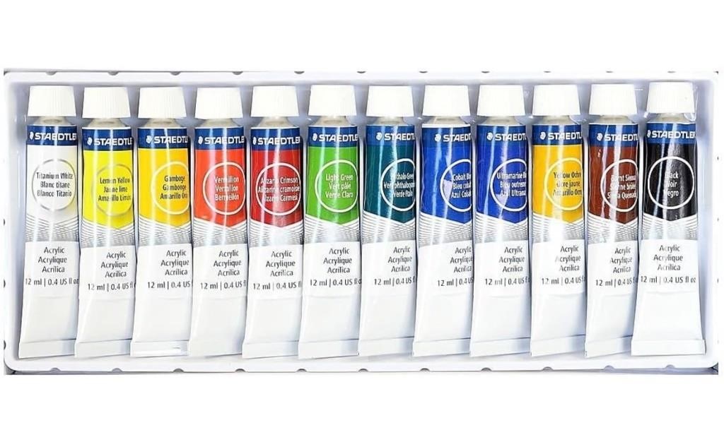 New, Staedtler 8500 C12A6 12 Piece Acrylic Paint