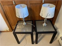 Pair Of Side Tables With Lamps