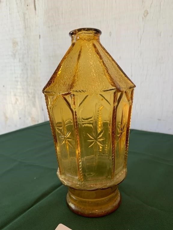 Glass Amber Colored Vase (~10"T)