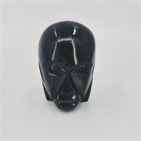 Hand Carved Obsidian Head Paper Weight