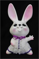 Vintage Hard Plastic Easter Bunny Bank 8" unmarked