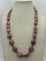 Sterling Silver Rhodochrosite Fancy Necklace