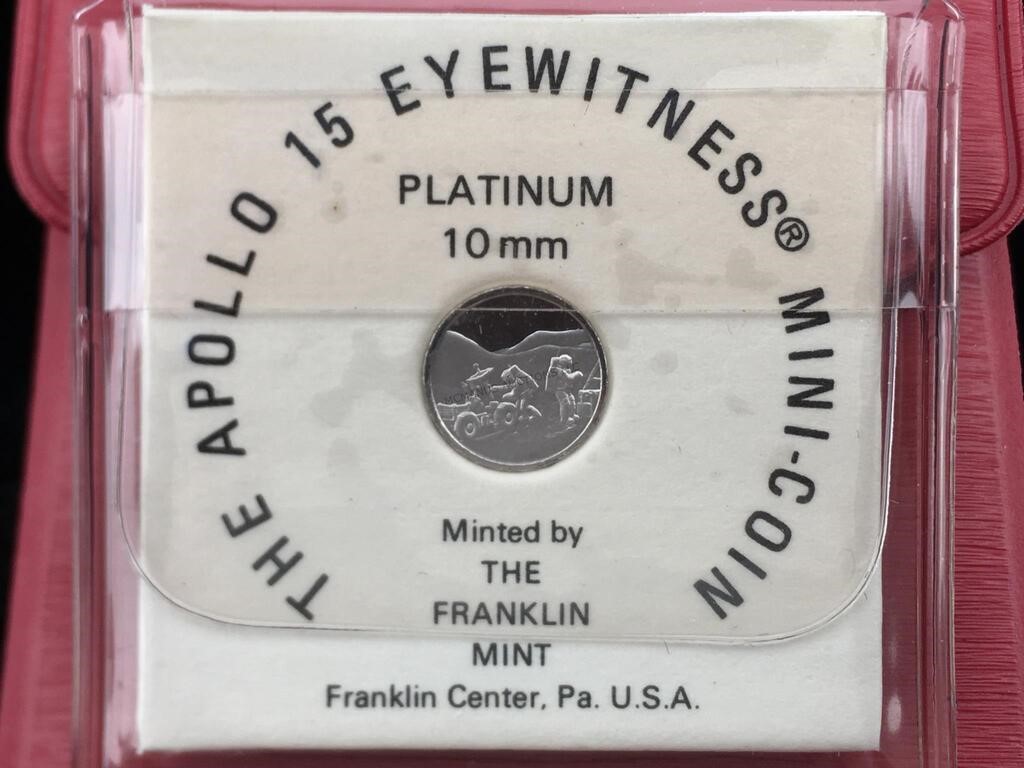 10mm Platinum Eyewitness Apollo XV Mini Coin