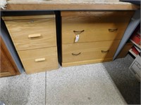 2 Pressed Wood File Cabinets