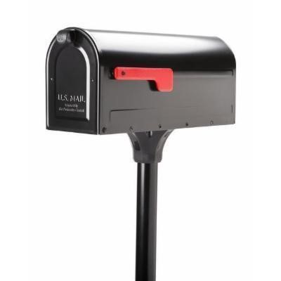 MB1 Black, Medium, Steel, Post Mount Mailbox and 2