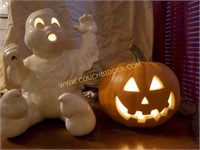 Light Up Ceramic Ghost/ Pumpkin