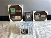 (3) BASEBALL PLAQUES, COFFEE MUG