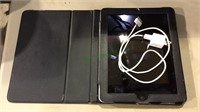16GB  Apple iPad with power cord & case, powers
