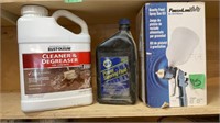 Full jug of cleaner and degreaser, power steering