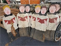 Wood Choir Boy Figures for Yard