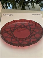 New in box mikasa Saturn Ruby platter