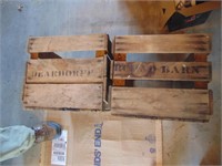 2 Wooden Bushel Crates