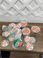 Buttons and coasters