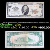 1929 $10 National Currency 'The First-Mechanics Na