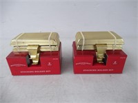 (2) Wondershop Basic Stocking Holder Gold