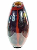Signed Dichroicart Glass Vase