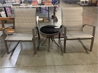 PATIO SET-2 ROCKERS AND TABLE-GREAT CONDITION