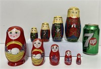 2 kits de poupées russes en bois