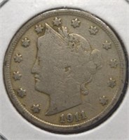 1911 Liberty Head v nickel