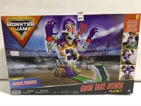 MONSTER JAM GRIM TAKE DOWN PLAYSET