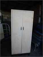 Vintage Metal White Cabinet - pick up only