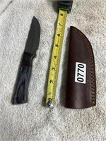 Beautiful Damascus blade knife &  sheath 770