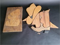 Wood Bear Puzzle & Texas Wood Art