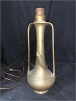 12 “ ANTIQUE ART NOUVEAU BRASS LAMP - NEEDS SWITCH
