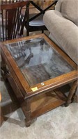 Glass top coffee table