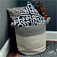 Set of 2 Cotton Rope Baskets for Storage