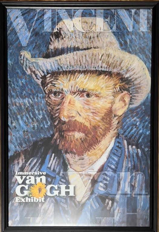 Van Gogh Exhibit Poster + Frame. 36 " x 24"