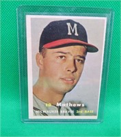 Ed Mathews 1957 Topps #250 Milwaukee Braves