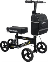 Economy Knee Scooter  Steerable  Foldable Black