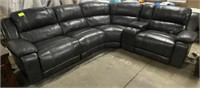 Leather 5pc power reclining sectional