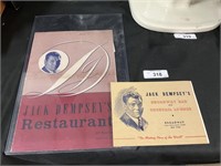 Jack Dempsey Broadway Lounge Memorabilia.