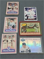 6 Pc Mickey Mantle Cards