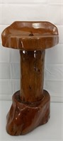 Burled wood stool 29"
