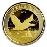 2018 St. Kitts & Nevis 1 Oz Gold Pelican Bu