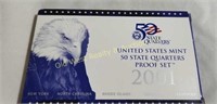 2001 US Mint State Quarters Proof Set