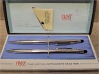 Vtg Cross Pen/Pencil Set Engraved Kaiser Cup